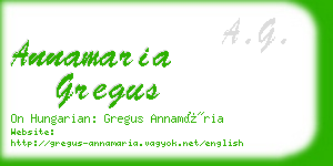 annamaria gregus business card